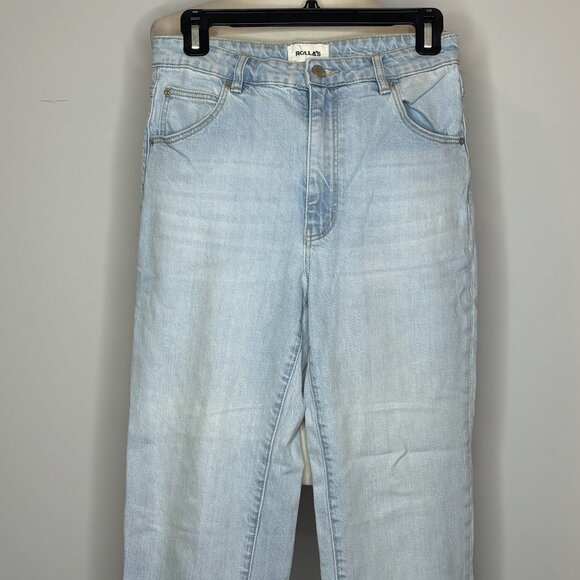 Rolla's - Blue Light Wash Jeans with Frayed Leg Edges - Picture 2 of 4
